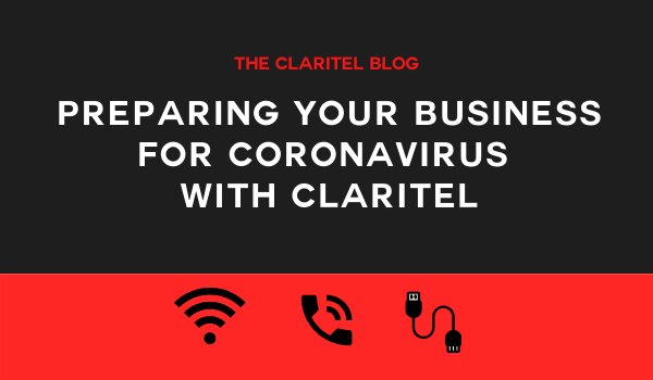 Title graphic for Claritel blog about preparing your business for coronavirus