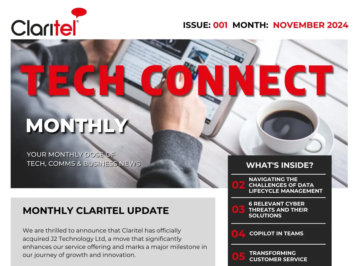 Tech Connect Newsletter cover page