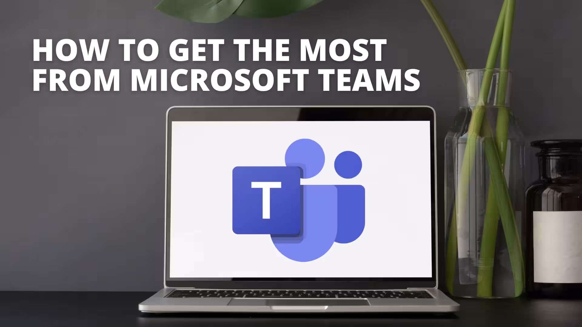 Laptop with Microsoft Teams logo